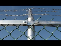 Construcción al aire libre Paneles de cercas de enlace de cadena galvanizados Ancho 0,5 m-6 m Tipo de metal Hierro